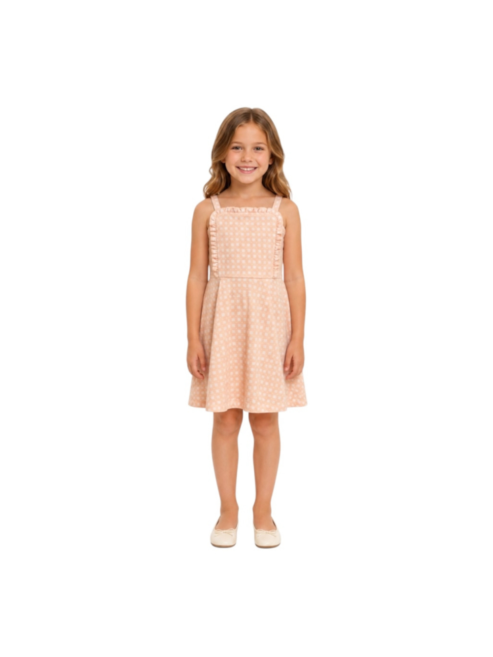 Janie and Jack Girls Blush Pink Ruffle Knit Dress Size 7